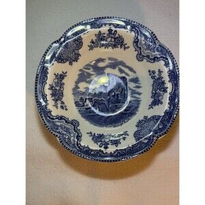 Johnson Brothers Denbigh Castle Bowl, Blue & White, Dishwasher Safe, England